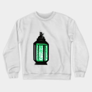 Lantern Emerald Green Shadow Silhouette Anime Style Collection No. 409 Crewneck Sweatshirt